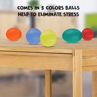 Balles anti-stress en silicone personnalisées, directement de l'usine, pour renforcer les doigts et la préhension, 6 cm, lot de 5, forme œuf, résistantes
