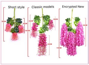 Plantas artificiales para decoración de jardín y hogar, flores colgantes de <span class=keywords><strong>glicina</strong></span> para boda, DIY, 110cm - Product Image 6