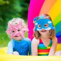 Masques de Fête d'Halloween Masques en Feutre Animaux de l'Océan Masques d'Animaux de la Mer pour Enfants Costume d'Anniversaire sur le Thème de l'Océan