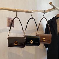 Sac à main femme rétro couleur unie 2025, nouveau sac de banlieue simple à porter à l'épaule ou sous le bras, petit sac boîte