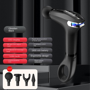 Pistola de Masaje Profesional para Fascia, 3200 RPM, Masajeador de Percusión de Tejido Profundo, 8 Velocidades, 4 Cabezales de Masaje, Pantalla LED, Batería de Larga Duración - Product Image 6