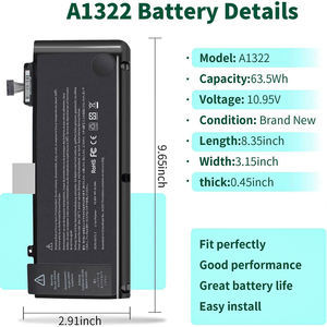 <span class=keywords><strong>Batterie</strong></span> de <span class=keywords><strong>remplacement</strong></span> 10.95V 63.5Wh A1278 A1322 de <span class=keywords><strong>prix</strong></span> usine pour <span class=keywords><strong>MacBook</strong></span> <span class=keywords><strong>Pro</strong></span> 13 pouces mi 2009-2012 pour une utilisation sur ordinateur portable - Product Image 4