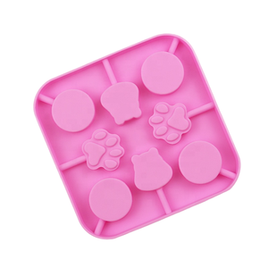 Campione gratuito stampo per cioccolato in Silicone a 8 fori a forma di animale diverso lecca-lecca-lecca stampo per dolci alimentari - Product Image 1