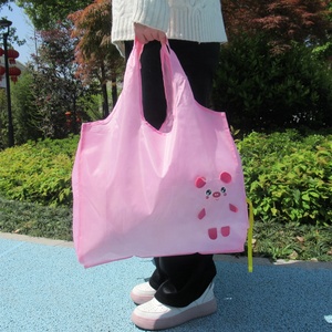 Forma Animal cerdo forma bolsas de rollo reutilizable Eco plegable promoción bolso Shopper supermercado de compras plegable bolso con cremallera <span class=keywords><strong>po</strong></span> - Product Image 5