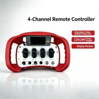 Télécommande industrielle sans fil à 4 joysticks avec écran LCD pour grue araignée sur chenilles et plateforme de travail aérienne