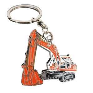 Bán buôn 3D thủy lực actuated máy xúc nặng máy phong cách kim loại móc chìa khóa xe ủi đất vòng chìa khóa cho công ty xây dựng Quà Tặng - Product Image 6