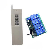 Module de relais de commutation sans fil à télécommande 4 canaux AC220V 10A et transmission de télécommande RF433MHz à 4 canaux