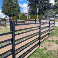 Clôture décorative en WPC co-extrudé avec cadre en aluminium, écologique, anti-rongeurs, revêtement poudré, résistante aux intempéries, pour jardin extérieur
