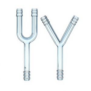 Tubo de Conexión de Vidrio Transparente en Forma de Y/T, Tubo Guía de Gas de Vidrio para Experimentos de Laboratorio Químico - Product Image 2