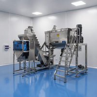 Ligne de mélange et d'emballage automatique multifonctionnelle industrielle pour poudre détergente, produits chimiques alimentaires, avec mélangeur à ruban et convoyeur à vis sans fin