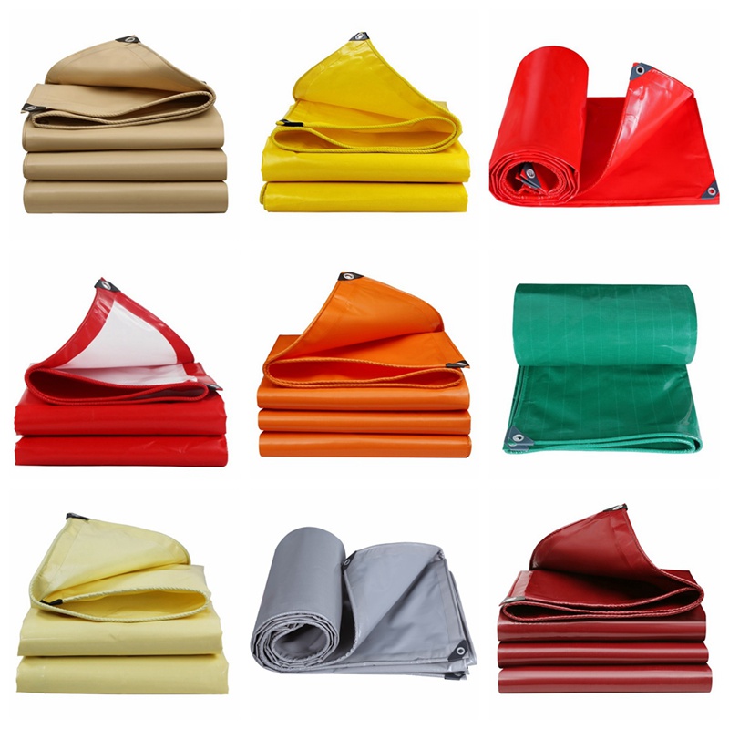 Different Colors 500 GSM Heavy Duty PVC Tarpaulin Knife Fabric Cloth Tent Canopy Awnings Truck Ship Rainproof Tarp Cover