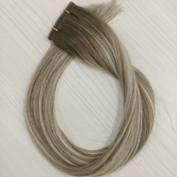 Extensions de cheveux pour femmes, cheveux humains vierges russes, trame papillon, invisible, double face, trame Genius Hole, alignement des cuticules