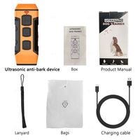 Appareil d'entraînement pour chiens à ultrasons portable, anti-aboiement, avec double lumière clignotante, batterie rechargeable, en ABS écologique, pour utilisation en extérieur sur pelouse