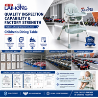 Chaise haute pliable multifonctionnelle réglable en hauteur pour tout-petits, chaises d'alimentation pour bébés avec roulettes