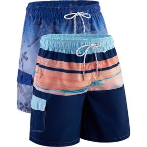 Trajes de Baño para Hombre, Shorts de Playa de Secado Rápido de 9 Pulgadas con Bolsillos Tipo Cargo - Product Image 1