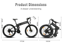 Stock UE SAMEBIKE Mise à niveau LO26-II Vélo électrique de montagne pliable à suspension intégrale confortable de 26 pouces 250W900D Ebike