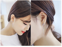 Boucles d'oreilles tendance en argent 925 avec zircon, motif ailes d'ange, pour femme