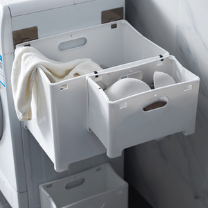 Foldable Wall Mounted Laundry Basket Gray Rectangle Storage <b>Box</b> For Bathroom Space <b>Saving</b> Organizer - Product Image 2