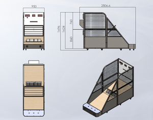 Macchina da Basket a Gettoni JOYFUNPLAY per Interni ed Esterni, Cabinet Street Hoops per Intrattenimento Urbano - Product Image 4