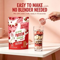 Pilules de collagène de lactosérum de bovins nourris à l'herbe OEM Berry Cream Smoothie, protéines tout-en-un pour une meilleure densité osseuse