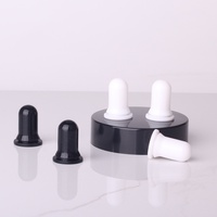Tétine colorée personnalisée en caoutchouc de silicone de 18mm couvercles de flacons compte-gouttes en verre vides bouchons de bouteilles fermetures pour huile essentielle cosmétique