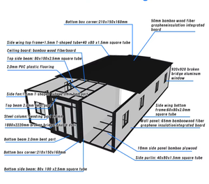 Villa con struttura in acciaio a punta casa contenitore Design moderno casa Mobile all'aperto casa abitata case prefabbricate - Product Image 5