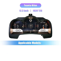 Écran numérique LCD 12,3 pouces pour Toyota Fortuner/Hilux/Vigo 2005-2015, tableau de bord virtuel, compteur de vitesse, unité centrale de tableau de bord