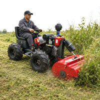Tondeuse autoportée multifonction 4x4 diesel avec broyeur à fléaux, mini-tondeuse autoportée à bon prix