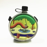Bouteille d'eau ronde durable avec logo personnalisé du fabricant pour la randonnée