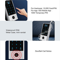 Clavier de contrôle d'accès WiFi Secukey Tuya, IP66, extérieur, serrure de porte RFID pour appartement, bureau, villa, déverrouillage à distance par application avec sonnette