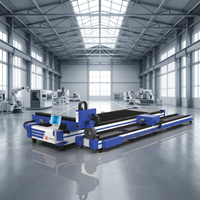 Machine de découpe laser fibre pour tubes et tuyaux avec table d'échange, combo pour tôles, contrôle Cypcut, haute précision, découpe de métaux, prise en charge IA