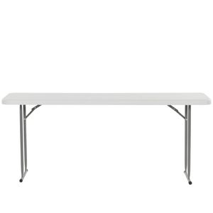 Darbe kalıplı <span class=keywords><strong>Metal</strong></span> katlanabilir konferans masası basit tasarım kapalı/açık kullanım katlanır tabure uzun mekan sergi tezgah için - Product Image 4