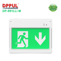 Film indicateur remplaçable rétro-éclairé Installation suspendue Lumière LED en plastique ultra-mince LiFePO4 Panneau de sortie d'urgence Urgence