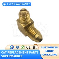 YANN'S 4N1828 4N-1828 7/16" X 1/8" 90 °   Adaptateur coudé pour pièces d'équipement lourd de tracteur, moteurs 163, 143, 153, 3304, 3306