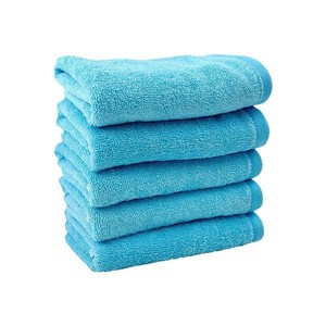 Serviette d'étudiant en coton pur bleu ciel 33x70cm, rectangulaire, absorbante, pour usage domestique - Product Image 2