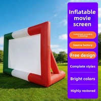 Écran de projection de cinéma portable pliable pour le camping en plein air, grand écran hermétique