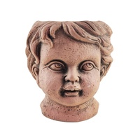 Style nordique Simple Moderne Maison Artisanat Creative Visage Tête Vase Ciment Pots De Fleurs et Jardinières