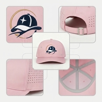 Casquette de golf légère personnalisée, perforée au laser, séchage rapide, en polyester, avec logo brodé, pour activités sportives en extérieur