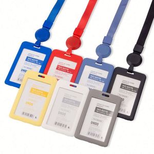 Custom Logo Holder Id Name Tag With <b>Polyester</b> <b>Lanyard</b> Silk Screen Horizontal Vertical Business Work Card - Product Image 2