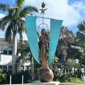 Escultura Religiosa Bronce Fundido Nuestra Señora DE LA Estrella del Océano Estatua - Product Image 5