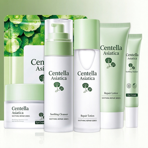 Set de Cuidado Facial de Centella Asiática, Kit Reparador Calmante con Limpiador, Tónico, Loción, Crema y Crema para Ojos - Product Image 1