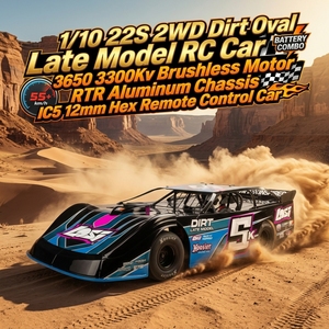 Coche RC Todoterreno 1/10 <span class=keywords><strong>22S</strong></span> 2WD con Motor sin Escobillas 3650 3300Kv, Chasis de Aluminio RTR, IC5, Hexágono de 12mm, Control Remoto - Product Image 1