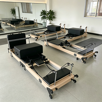Ensemble complet de Reformer Pilates pliable professionnel ultime en érable avec boîtes pour studio professionnel