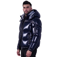 Vestes et Manteaux pour Hommes Personnalisés de Haute Qualité, Nouveau Design, Style Tendance, Couleur Unie, Manteau Chaud en Duvet, Doudoune pour Hommes
