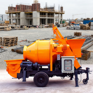 Pompe à béton mobile mini portable sur remorque, alimentée par moteur diesel, capacité de décharge 2m³/h à 18m³/h, en acier, garantie 1 an - Product Image 2