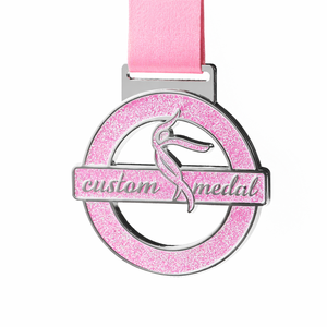 Médailles de compétition OEM personnalisées avec logo, en métal, effet pailleté, émail, pour danse, patinage artistique, <span class=keywords><strong>gymnastique</strong></span> latine, médailles de récompense Fiesta - Product Image 2