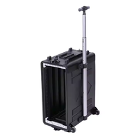 Prix de gros usine Choc Mount 2U 3U 4U 6U Rack Case Moulé par soufflage PE Matériau Flight Case avec roues de roulement