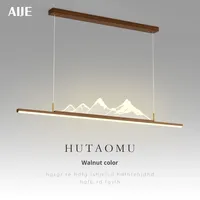 Nouvelle lampe de table de style chinois pour restaurant, en fer et acrylique, marron doré, longue, zen, simple, pour bureau, salon de thé, ou salle de thé.