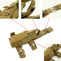 Holster universel pour pistolet à jambe réglable pour gaucher et droitier, sac tactique pour cuisses, harnais pour jambes