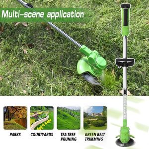 21V Lithium-ion Foldable Lawn Mower Compact Household Weed Trimmer Handheld Grass Cutter Garden Pruning <b>Tool</b> 548 Lithium-ion Bat - Product Image 4